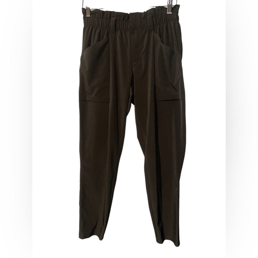 Athleta Plaid Skyline Pants Women Size 4 Pockets Stretch. Color: Dark, Dark Gray